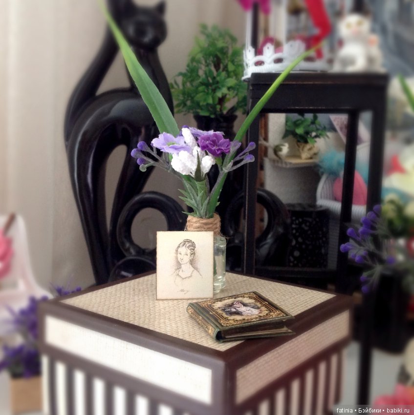 Растения, снова комнатные растения и цветы для кукольного интерьера