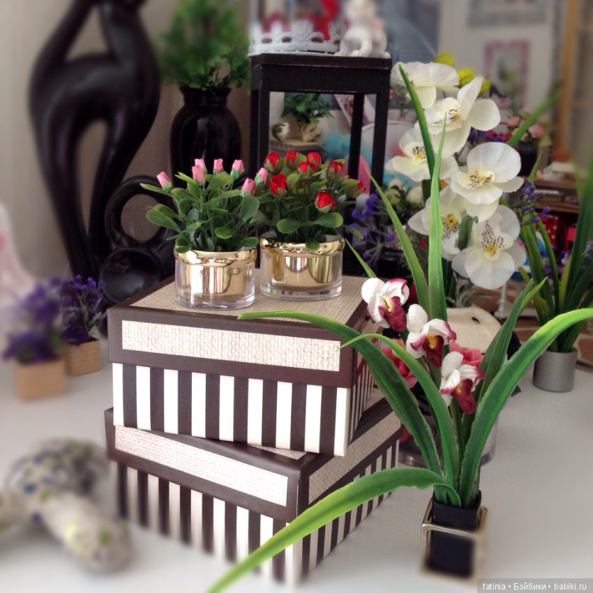 Растения, снова комнатные растения и цветы для кукольного интерьера (фото 8)