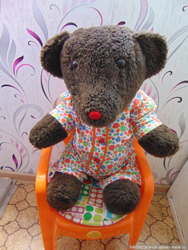 Мишка косолапый синий лоскуток