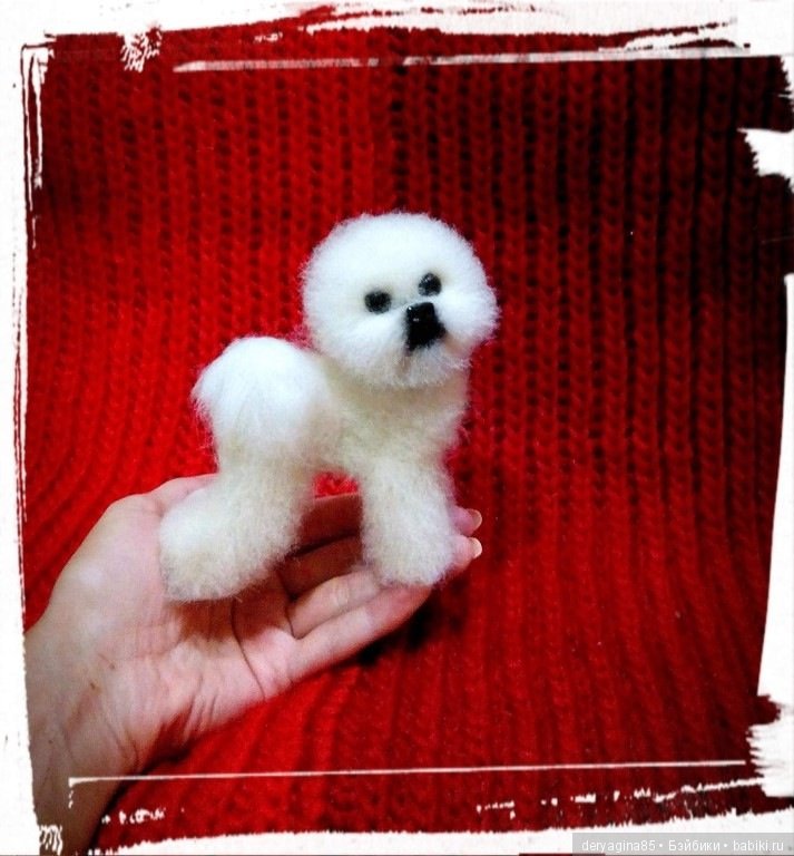 Бишон фризе — Валяные игрушки из шерсти: сухое валяние (фото 6)