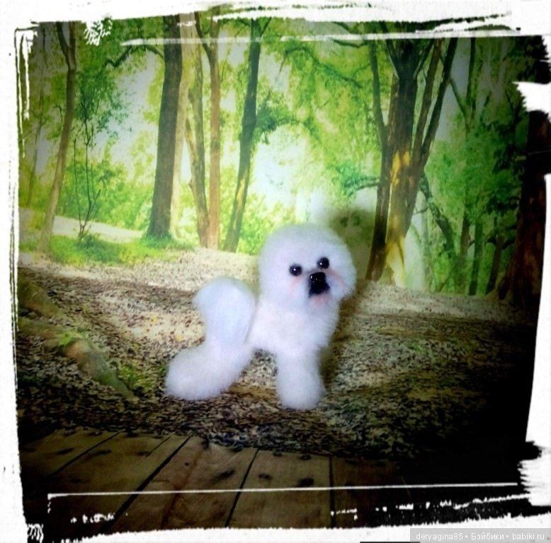 Бишон фризе — Валяные игрушки из шерсти: сухое валяние