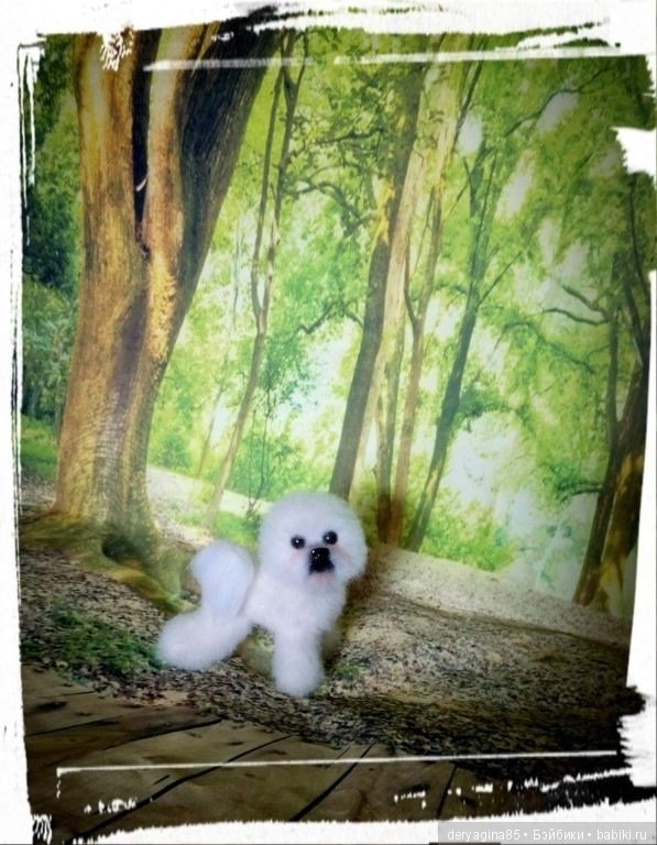 Бишон фризе — Валяные игрушки из шерсти: сухое валяние