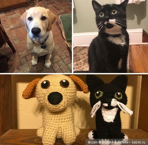 Вязаные копии домашних животных (фото 9)