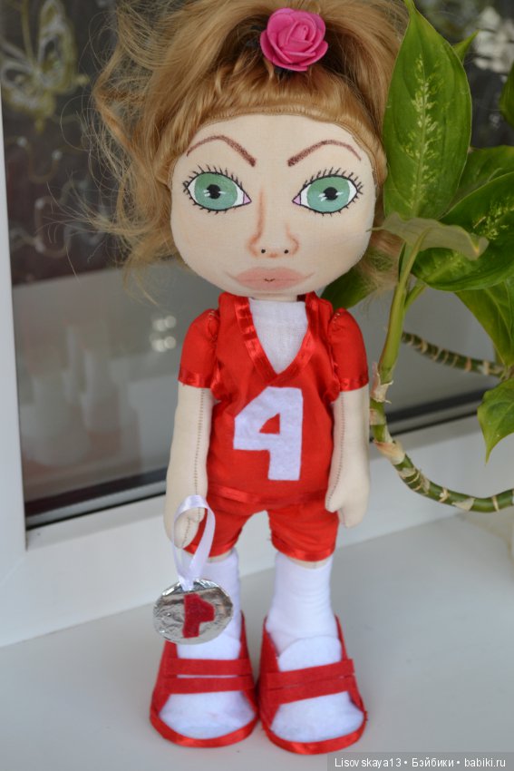 Волейболистка — Авторские текстильные куклы: Вальдорфские