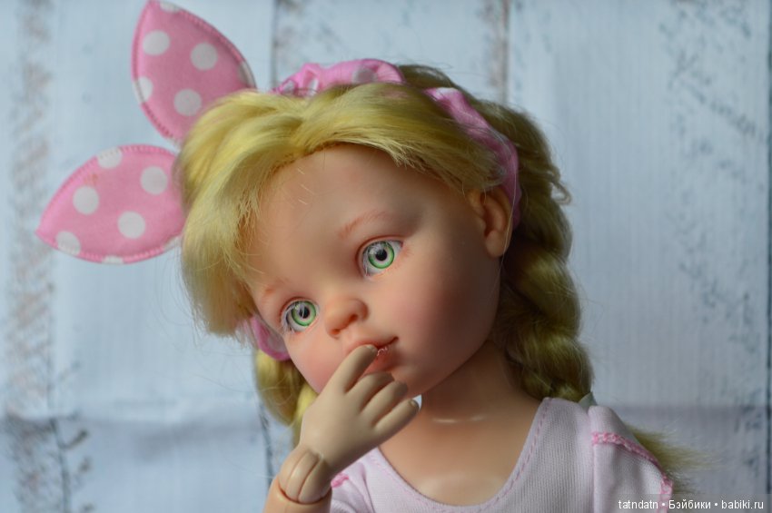 Асенька- розовая зайка — ООАК Paola Reina (Паола Рейна) и испанских кукол: перерисовка