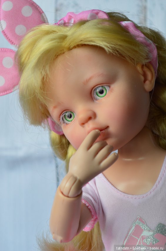 Асенька- розовая зайка — ООАК Paola Reina (Паола Рейна) и испанских кукол: перерисовка