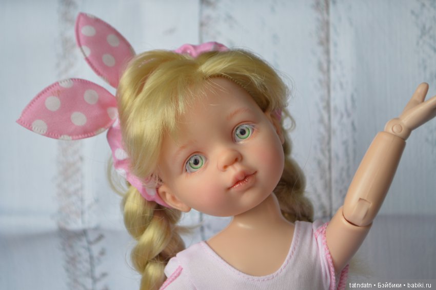 Асенька- розовая зайка — ООАК Paola Reina (Паола Рейна) и испанских кукол: перерисовка (фото 3)