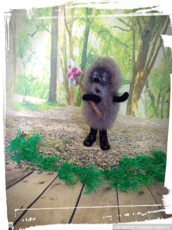 Ёжик в тумане — Валяные игрушки из шерсти: сухое валяние