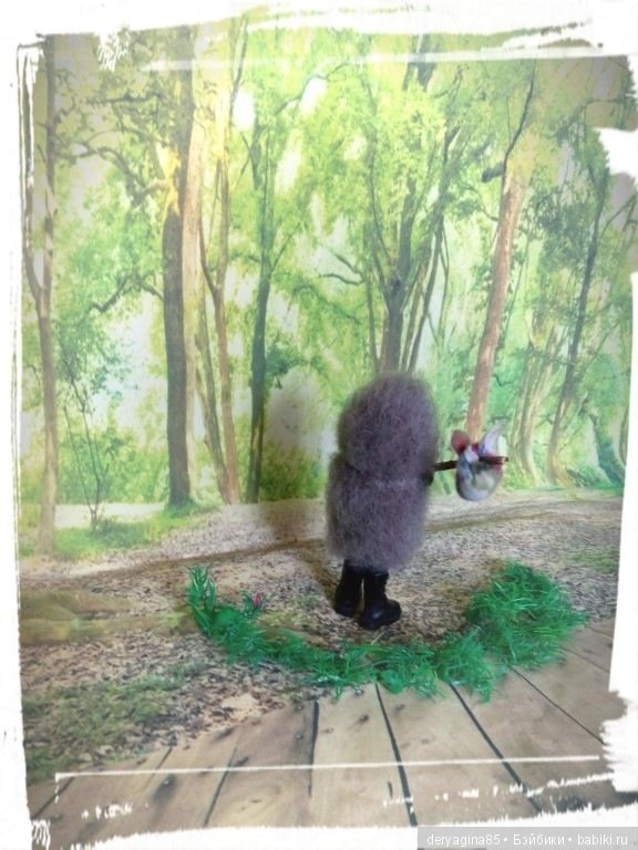 Ёжик в тумане — Валяные игрушки из шерсти: сухое валяние