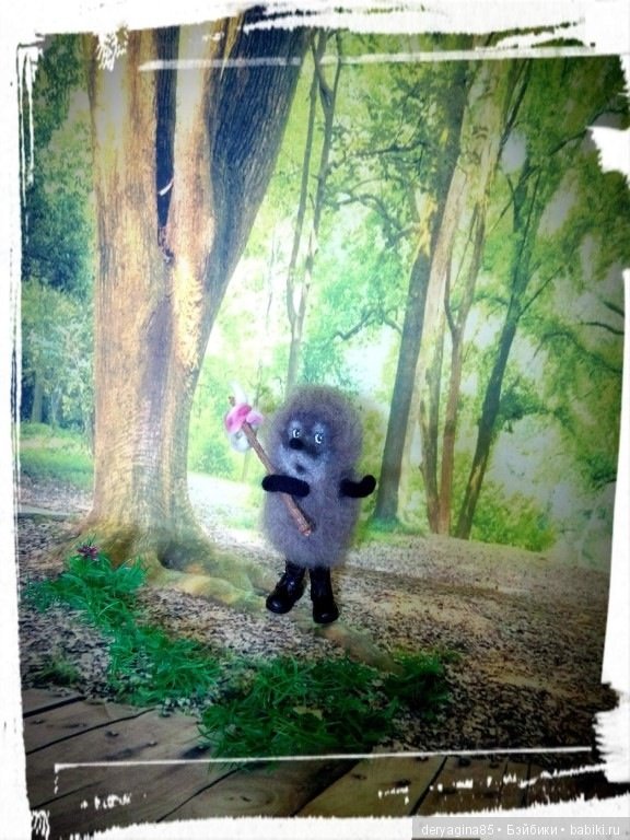 Ёжик в тумане — Валяные игрушки из шерсти: сухое валяние (фото 9)