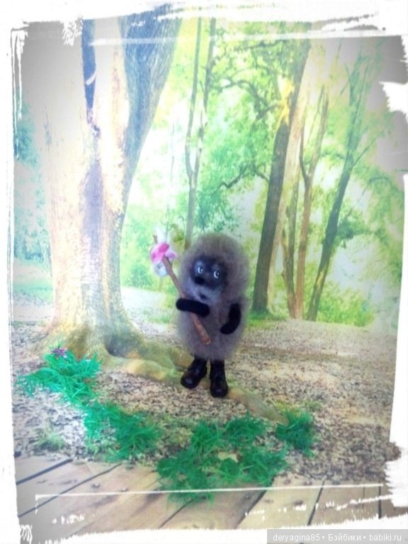 Ёжик в тумане — Валяные игрушки из шерсти: сухое валяние (фото 3)