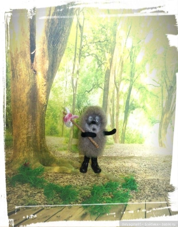 Ёжик в тумане — Валяные игрушки из шерсти: сухое валяние (фото 8)