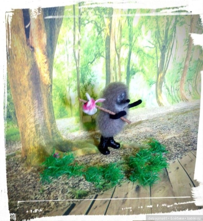 Ёжик в тумане — Валяные игрушки из шерсти: сухое валяние (фото 5)