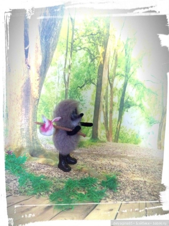 Ёжик в тумане — Валяные игрушки из шерсти: сухое валяние (фото 2)