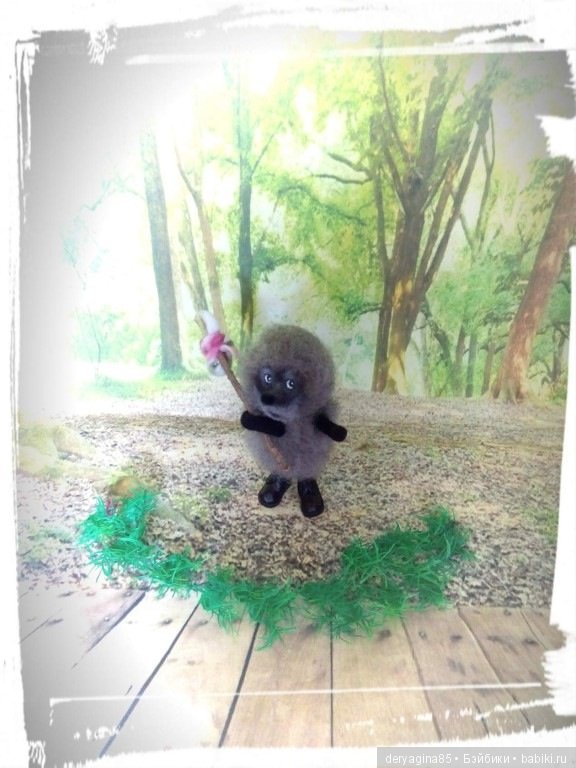 Ёжик в тумане — Валяные игрушки из шерсти: сухое валяние (фото 10)