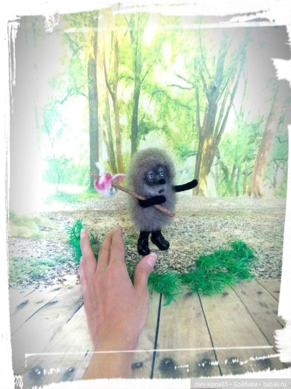 Ёжик в тумане — Валяные игрушки из шерсти: сухое валяние