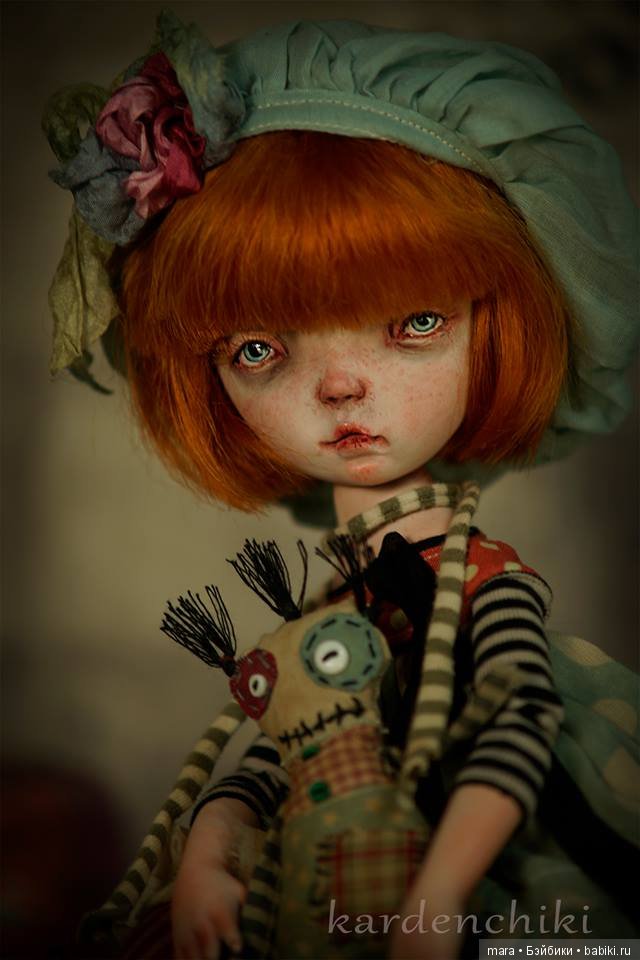Ксюша и Пуся, авторские куклы Kardenchiki art dolls (фото 4)
