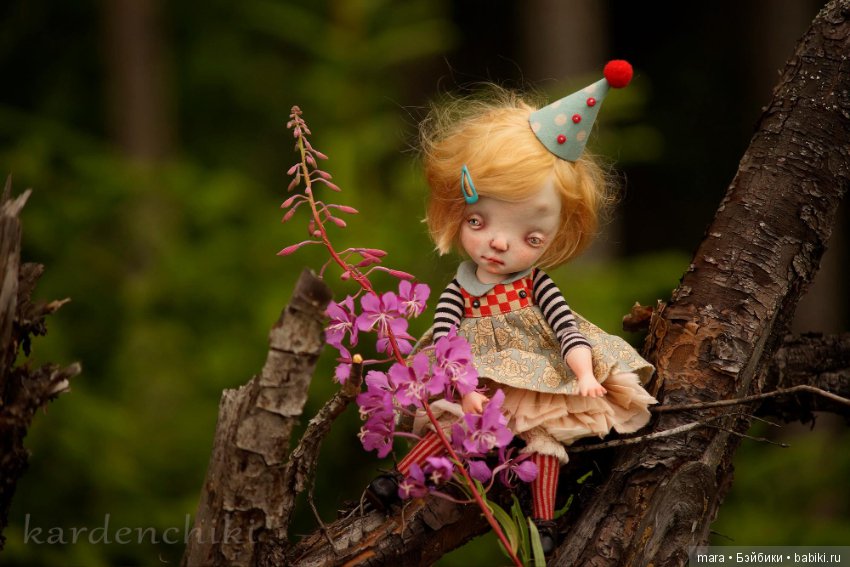 Ксюша и Пуся, авторские куклы Kardenchiki art dolls