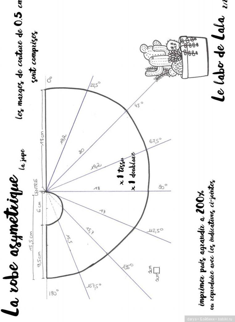Выкройка платья для кукол типа Паола Рейна 32см (фото 3)