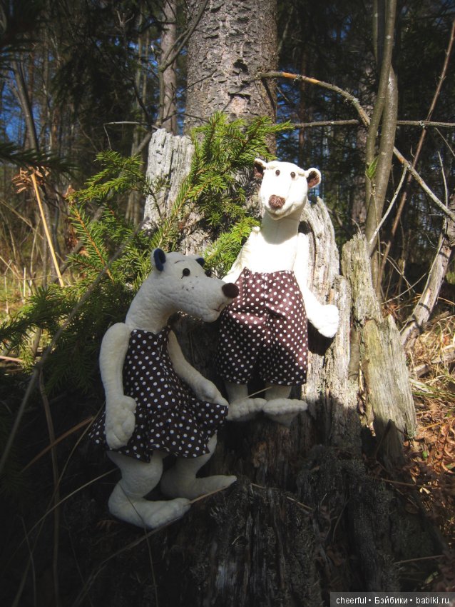 Мишки мои белые — Текстильные игрушки и примитивы: кофейные