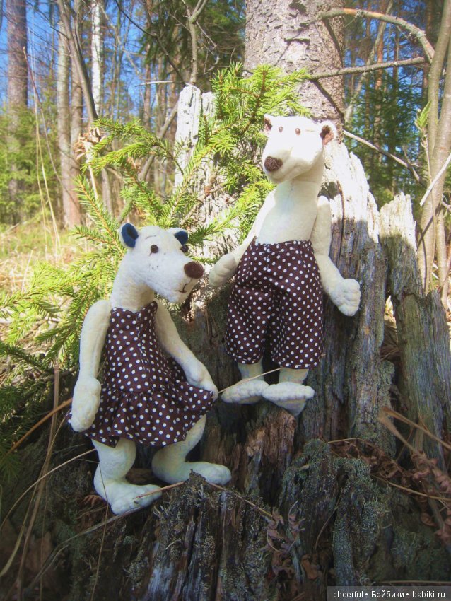 Мишки мои белые — Текстильные игрушки и примитивы: кофейные