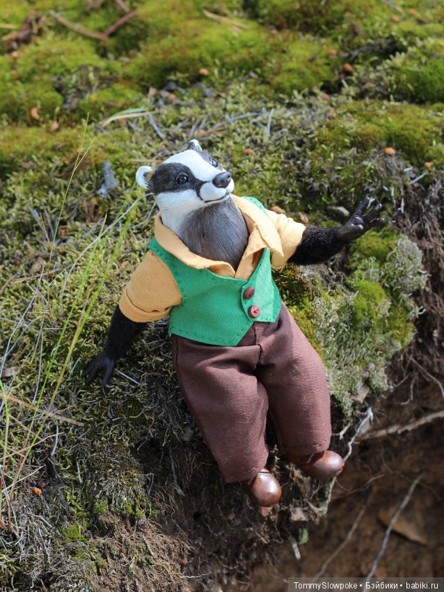 Барсук — Игрушки в смешанной технике (мех и глина): Арт (фото 6)