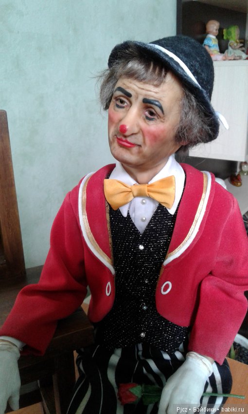 Уставший клоун — Лепка авторских кукол: полимерная глина