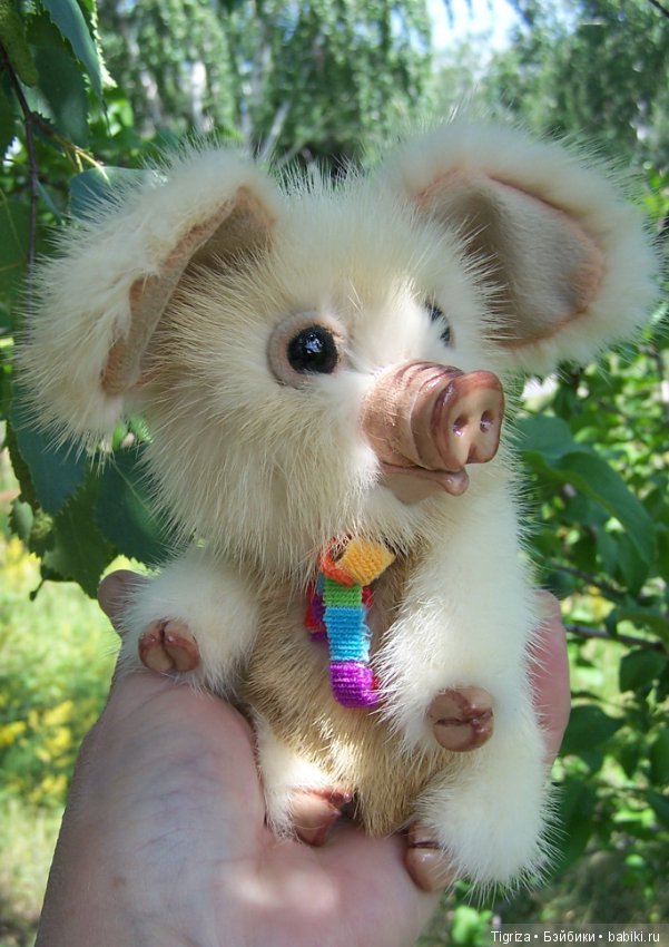 Поросенок-тедди из натуральной норки (фото 8)