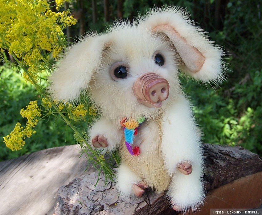 Поросенок-тедди из натуральной норки (фото 5)