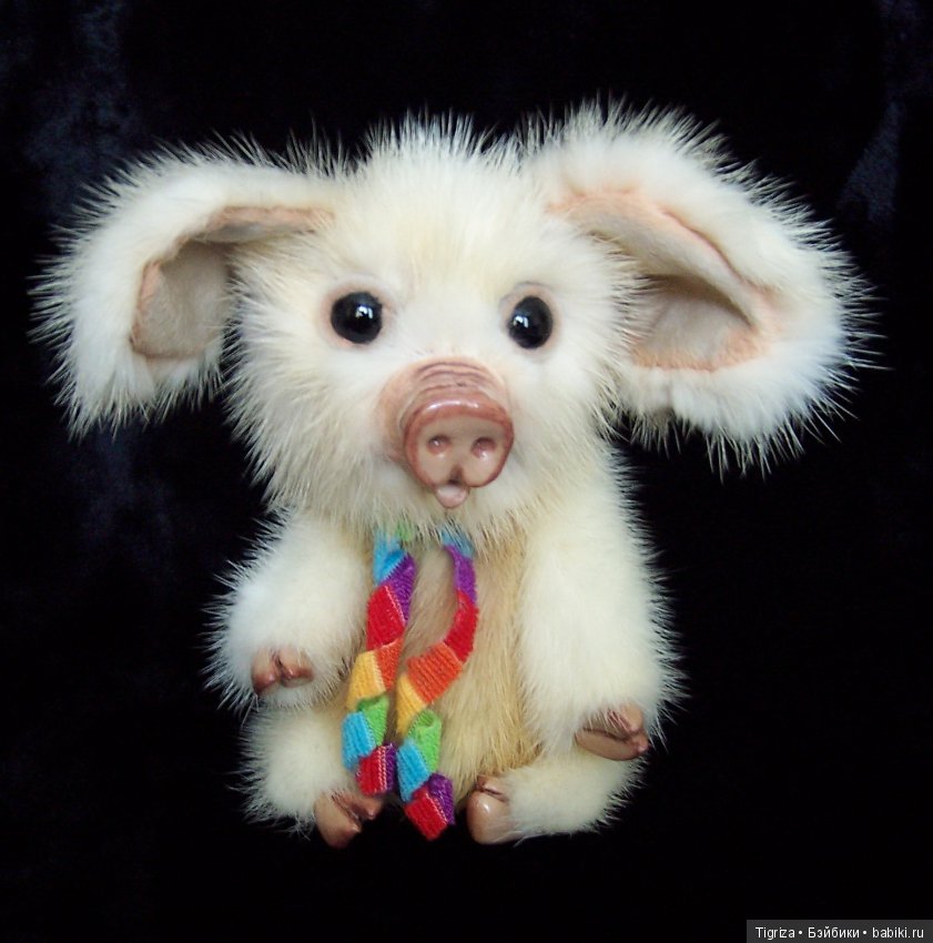 Поросенок-тедди из натуральной норки