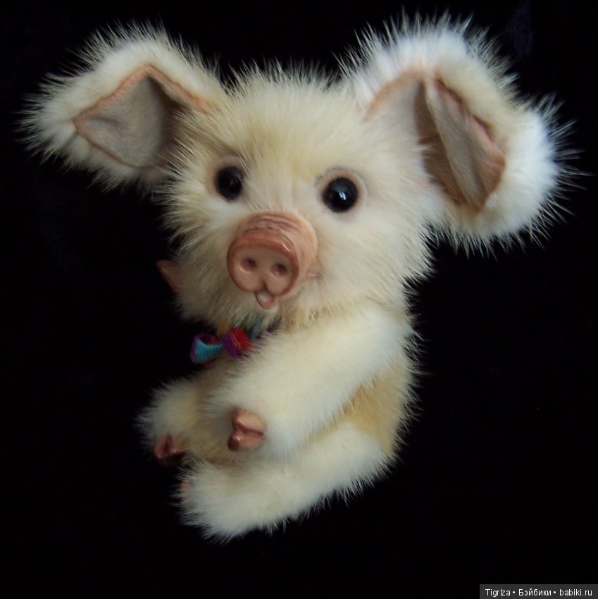 Поросенок-тедди из натуральной норки