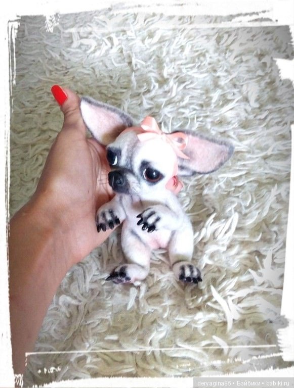 Чихуахуа — Валяные игрушки из шерсти: сухое валяние (фото 3)