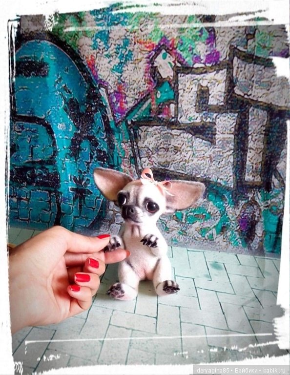 Чихуахуа — Валяные игрушки из шерсти: сухое валяние