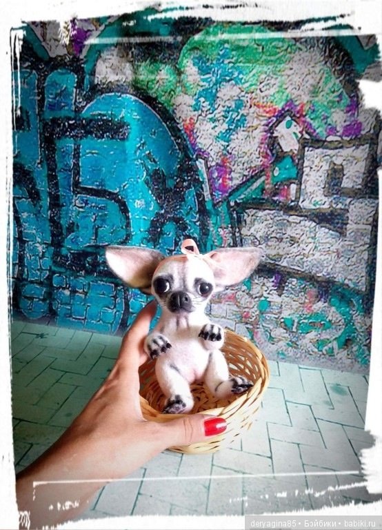 Чихуахуа — Валяные игрушки из шерсти: сухое валяние