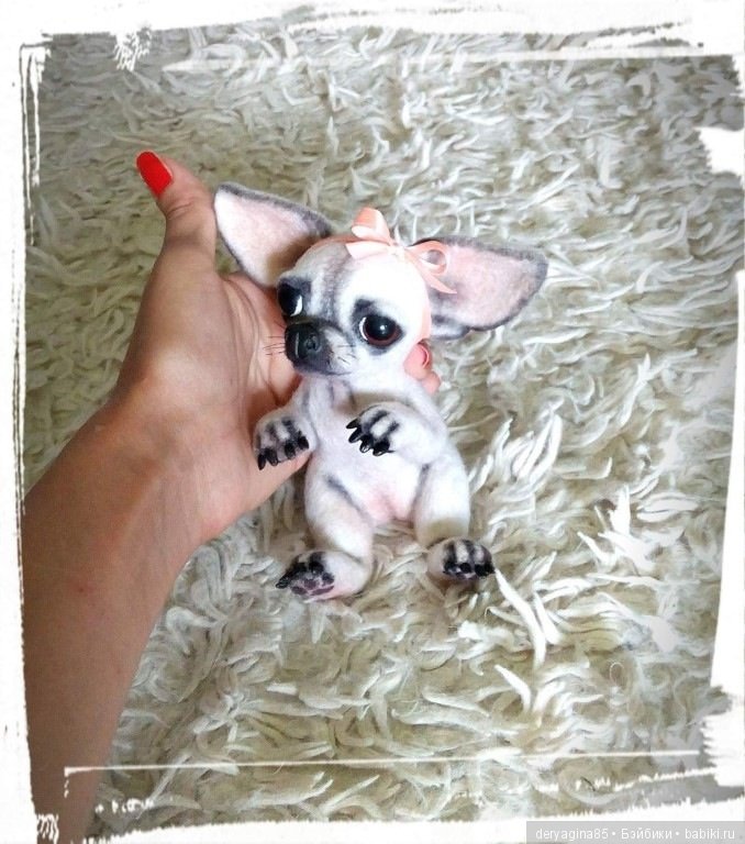 Чихуахуа — Валяные игрушки из шерсти: сухое валяние (фото 5)