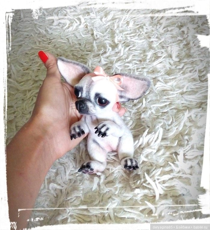 Чихуахуа — Валяные игрушки из шерсти: сухое валяние (фото 4)