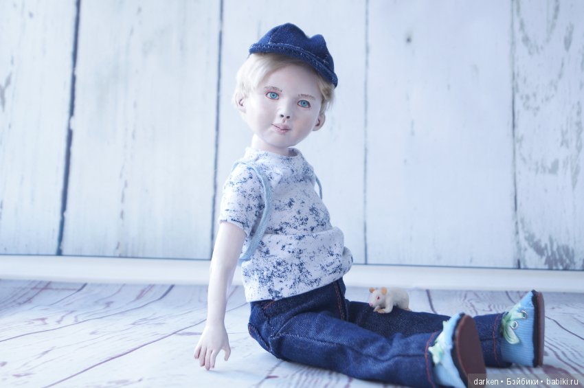 Алешка. Малошарнирная фарфоровая кукла Светланы Кузнецовой (фото 6)