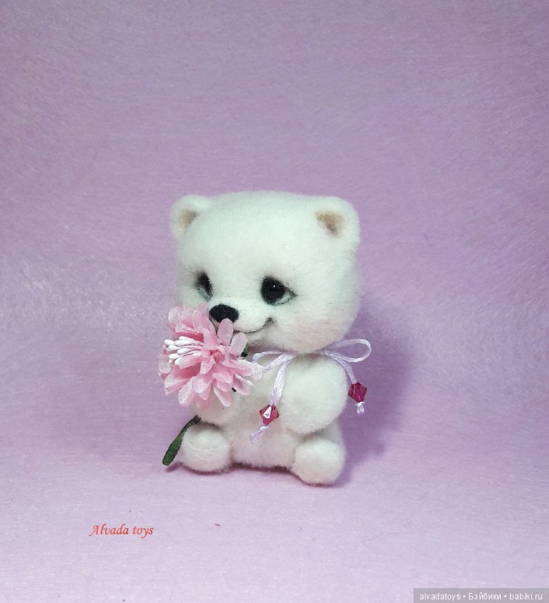 Мишутка — Валяные игрушки из шерсти: сухое валяние (фото 2)