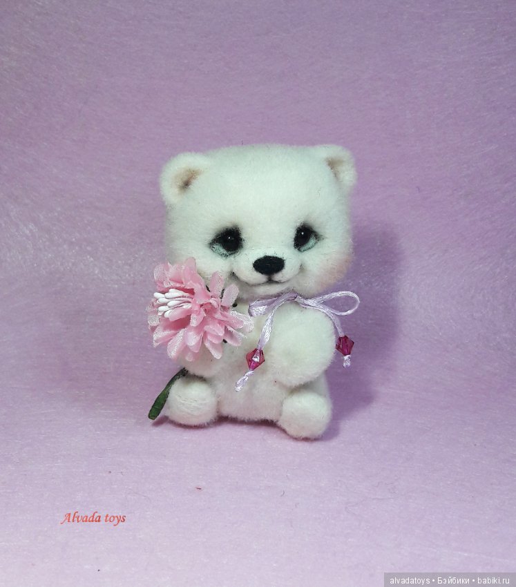 Мишутка — Валяные игрушки из шерсти: сухое валяние