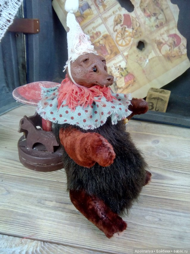 Баджо, мишка-тедди-долл, коллекция Винтажный цирк (фото 4)