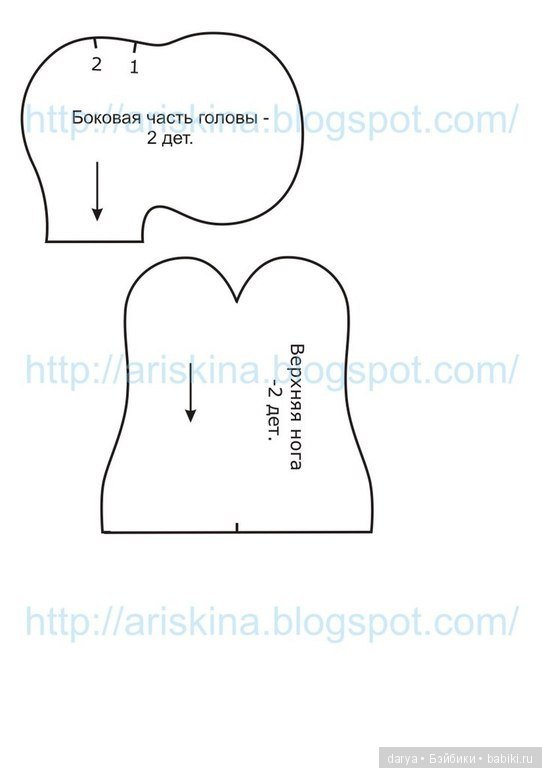 Мотя - Бегемотя. Автор выкройки игрушки Elena Evidaida (фото 3)