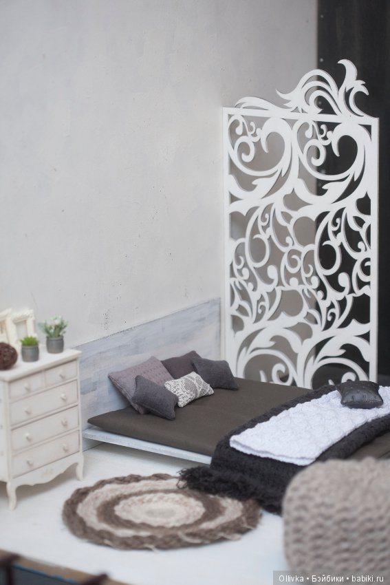 Белая спальня — Румбоксы и кукольные интерьеры: фото (фото 4)