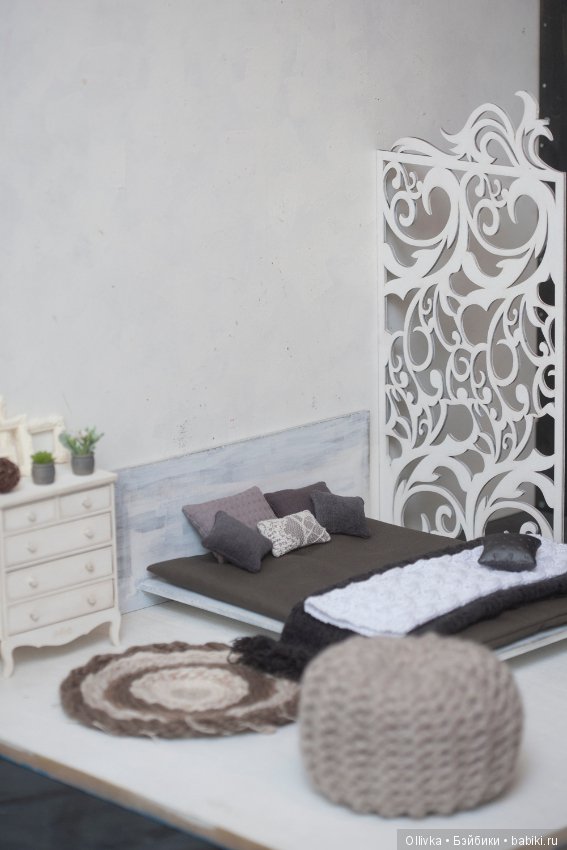 Белая спальня — Румбоксы и кукольные интерьеры: фото (фото 3)
