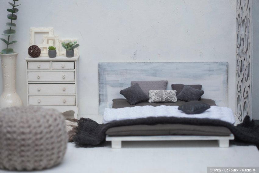 Белая спальня — Румбоксы и кукольные интерьеры: фото
