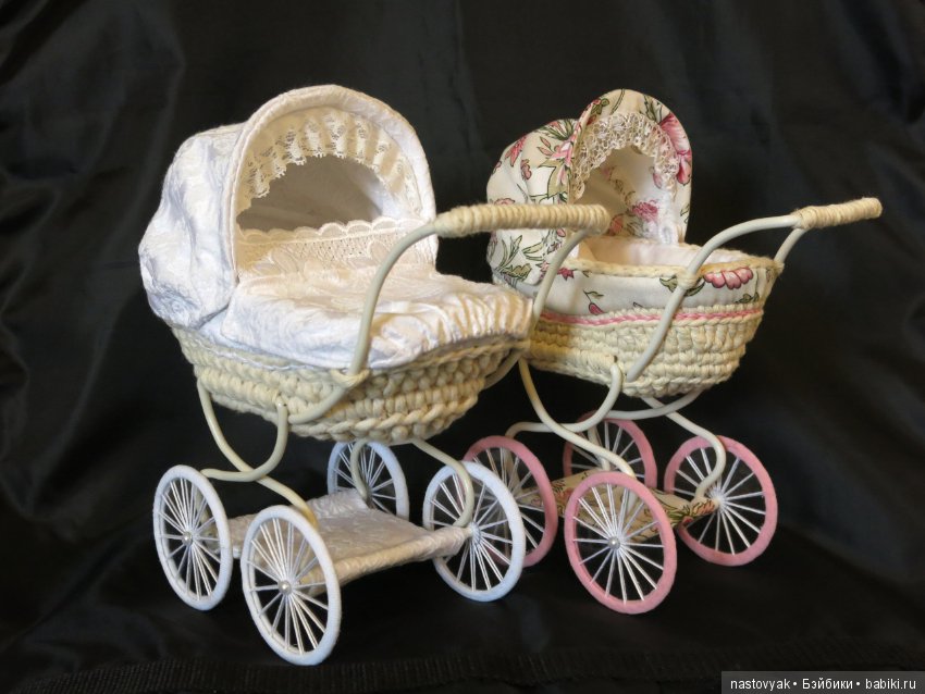 Коляска для двойни 1/6 — Мебель для кукол и домиков: фото (фото 10)