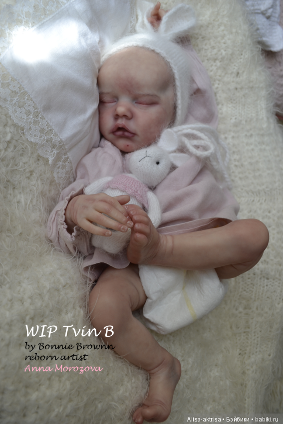 Твин В малыш в процессе рождения.КУкла реборн Анны Морозовой