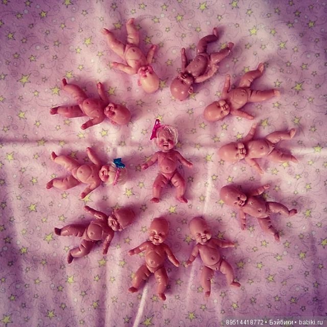 Силиконовая малышня 7см — Авторские куклы из силикона: реалистичные