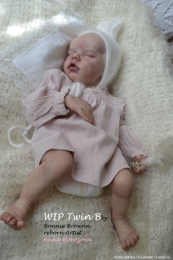 Твин В малыш в процессе рождения.КУкла реборн Анны Морозовой (фото 10)