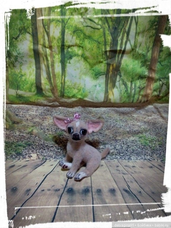 Чихуахуа — Валяные игрушки из шерсти: сухое валяние (фото 5)