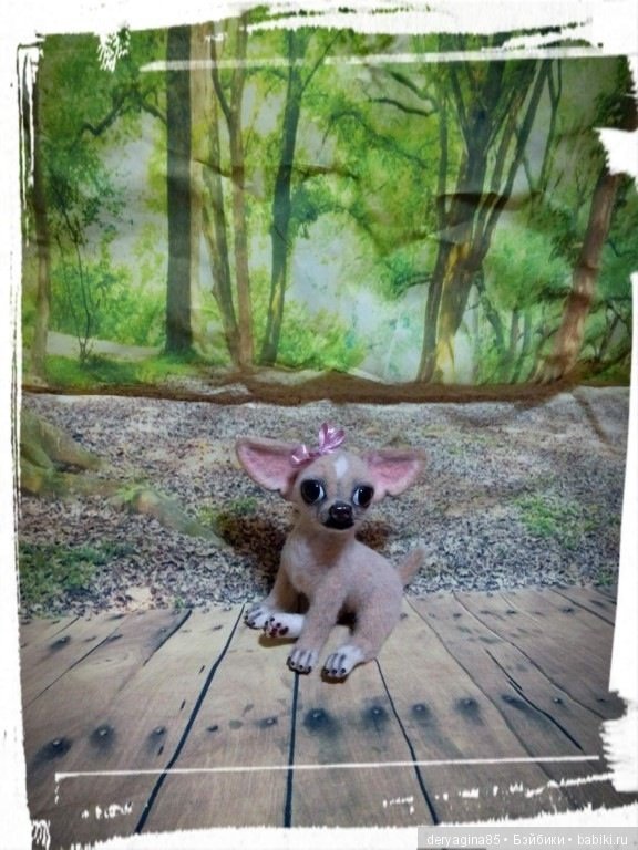 Чихуахуа — Валяные игрушки из шерсти: сухое валяние (фото 4)